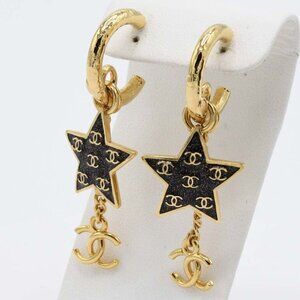 Chanel Earrings Star 24C CC Logo Gold